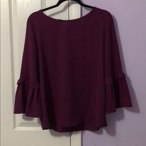 Purple long sleeve blouse